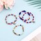 4-Pack American Flag Bracelets – Red, White & Blue Patriotic Beaded Elastic Jewelry for Men & Women, 4th of July Accessories & Gift